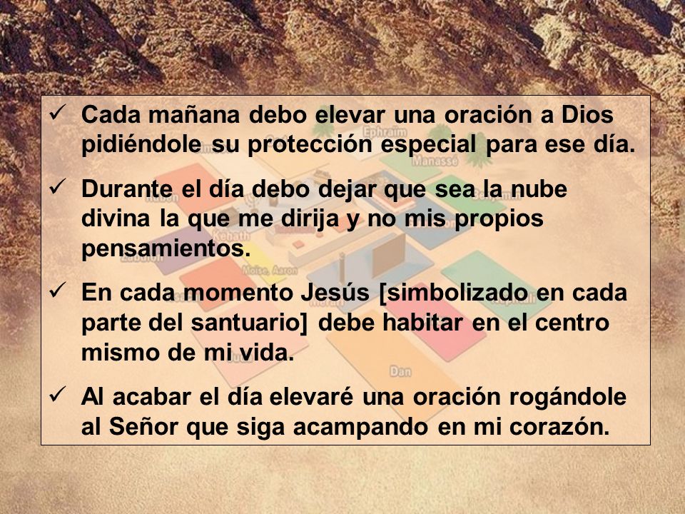 Cada mañana debo elevar una oración a Dios pidiéndole su protección especial para ese día.