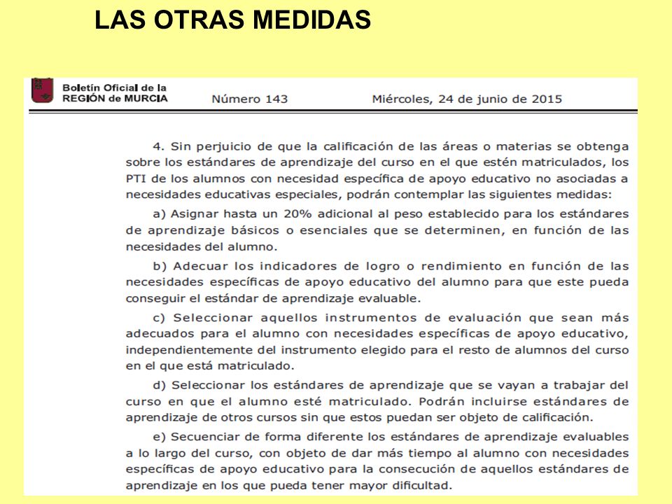 LAS OTRAS MEDIDAS