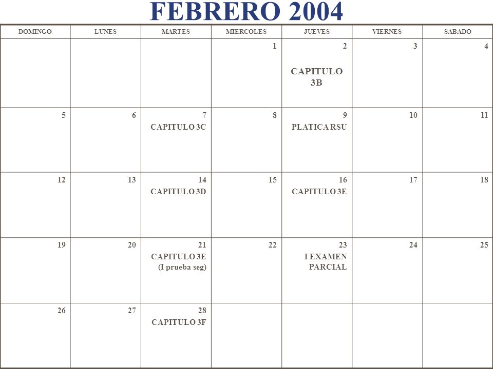 FEBRERO 2004 CAPITULO 3B CAPITULO 3C 8 9 PLATICA RSU 10