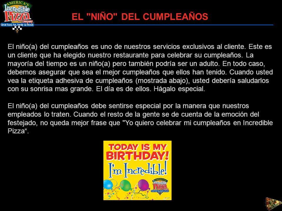EL NIÑO DEL CUMPLEAÑOS