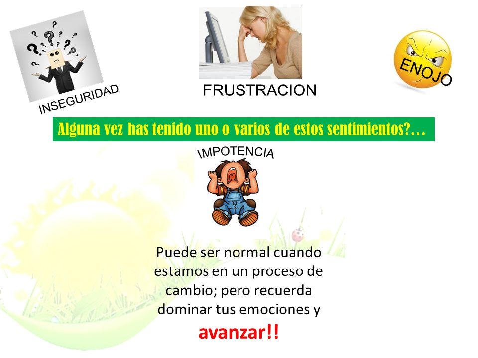 Alguna vez has tenido uno o varios de estos sentimientos …