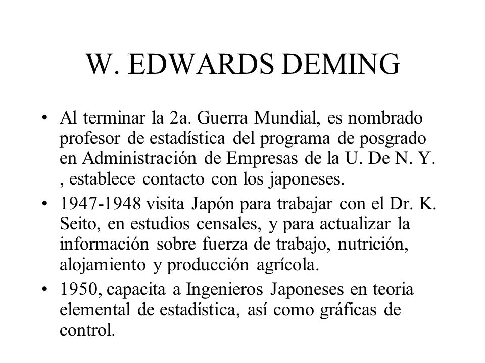 W. EDWARDS DEMING