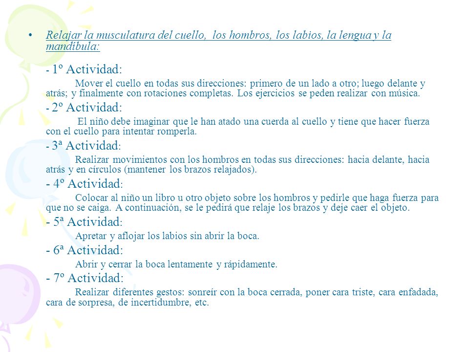 - 4º Actividad: - 5ª Actividad: - 6ª Actividad: - 7º Actividad: