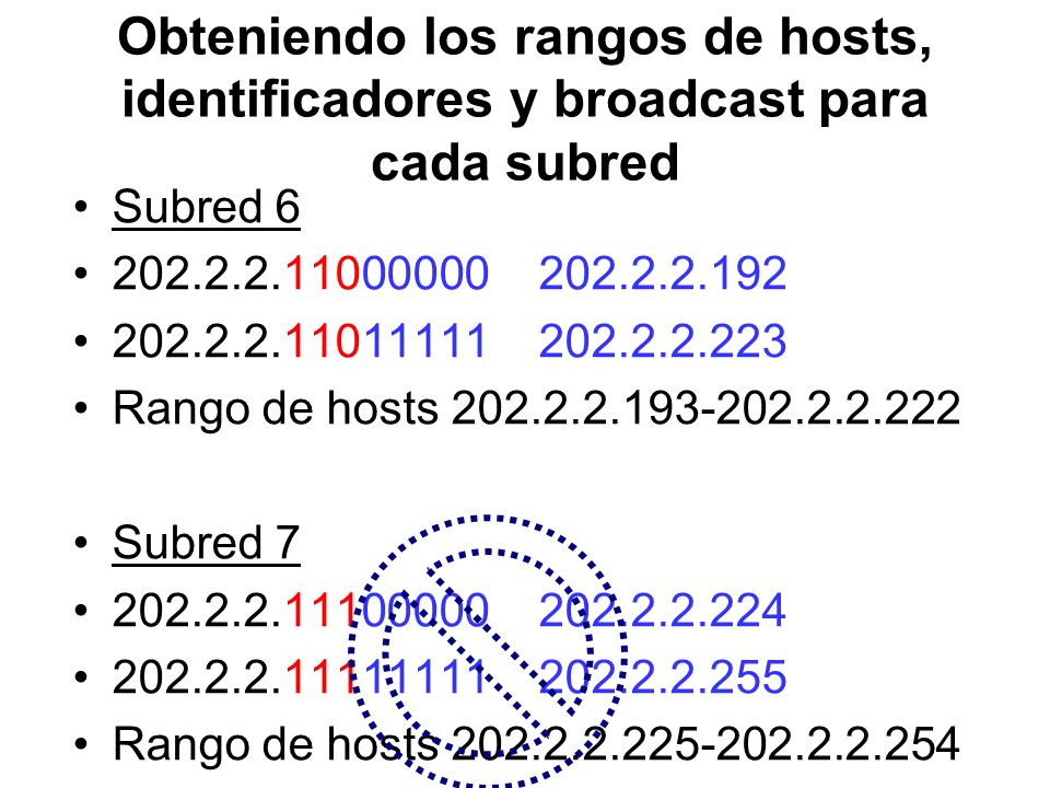 Obteniendo los rangos de hosts, identificadores y broadcast para cada subred