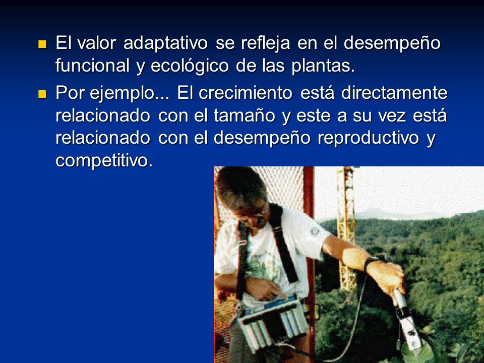 El valor adaptativo se refleja en el desempeño funcional y ecológico de las plantas.