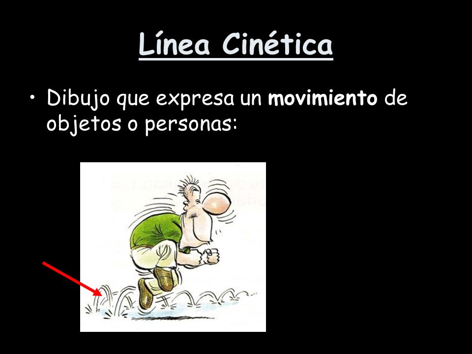 Línea Cinética Dibujo que expresa un movimiento de objetos o personas: