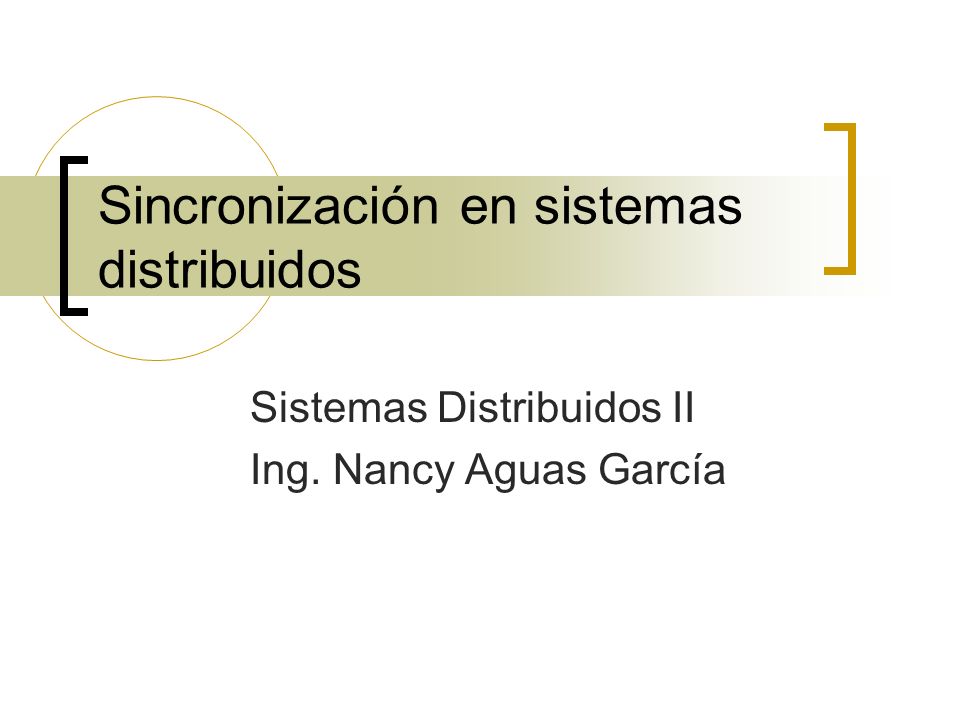 Sincronización en sistemas distribuidos