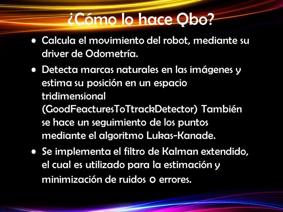¿Cómo lo hace Qbo Calcula el movimiento del robot, mediante su driver de Odometría.
