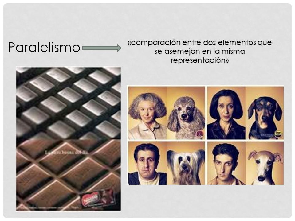 Paralelismo «comparación entre dos elementos que se asemejan en la misma representación»
