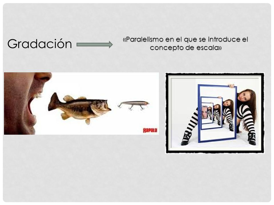 «Paralelismo en el que se introduce el concepto de escala»