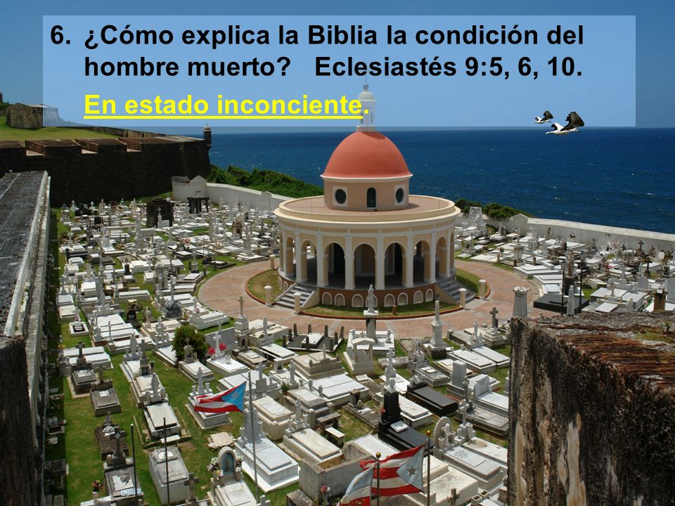 6. ¿Cómo explica la Biblia la condición del hombre muerto