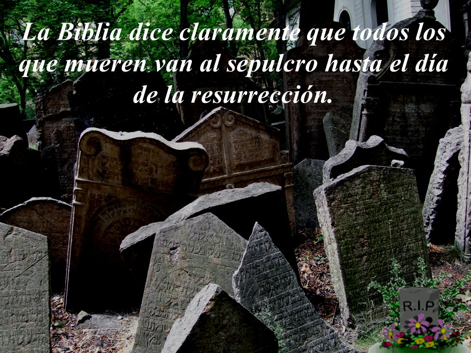 La Biblia dice claramente que todos los que mueren van al sepulcro hasta el día de la resurrección.