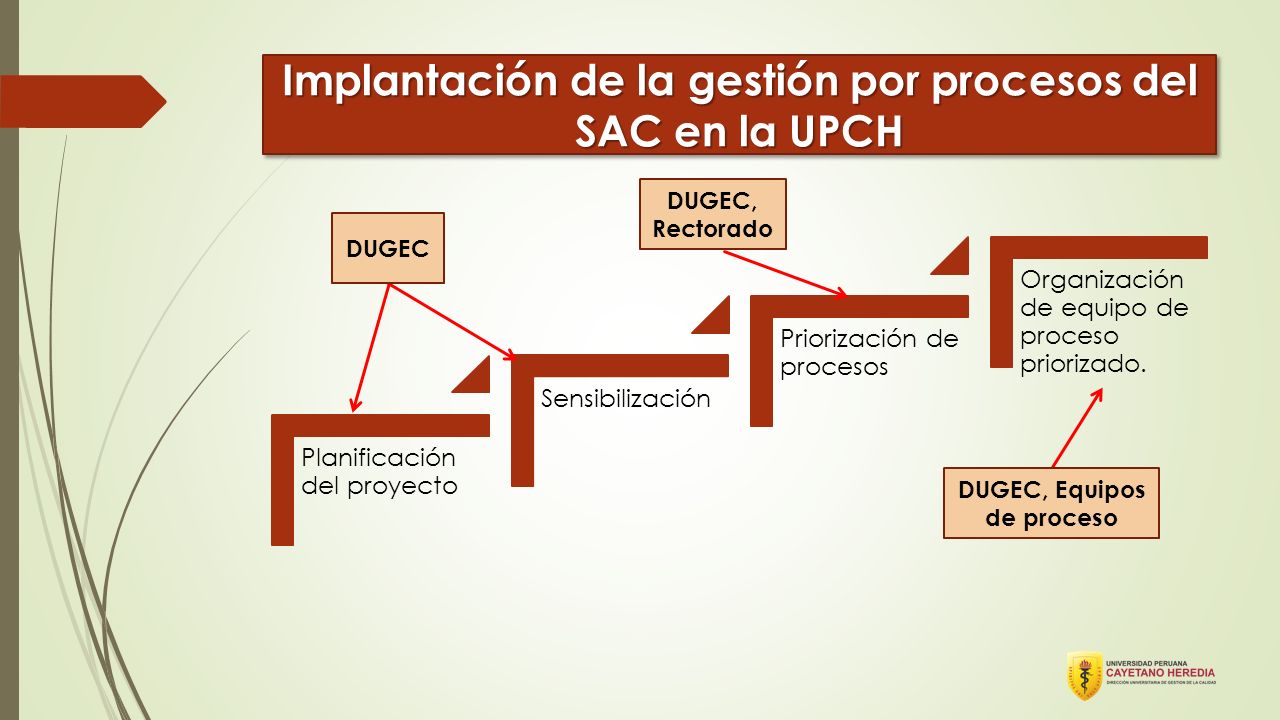 Implantación de la gestión por procesos del SAC en la UPCH