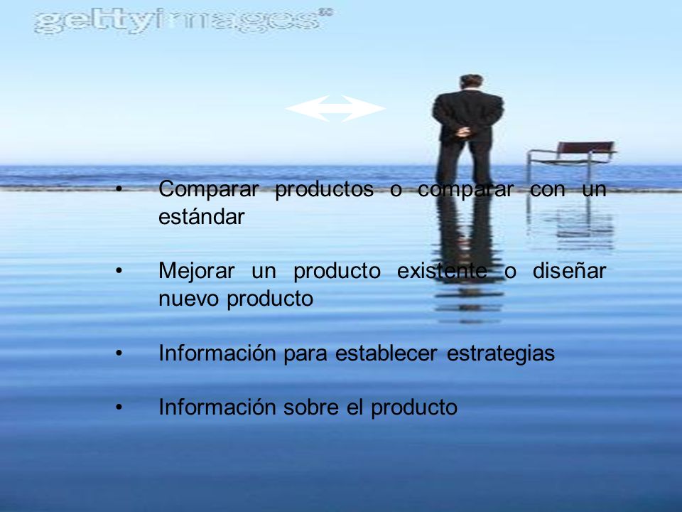 Motivo objetivo Comparar productos o comparar con un estándar