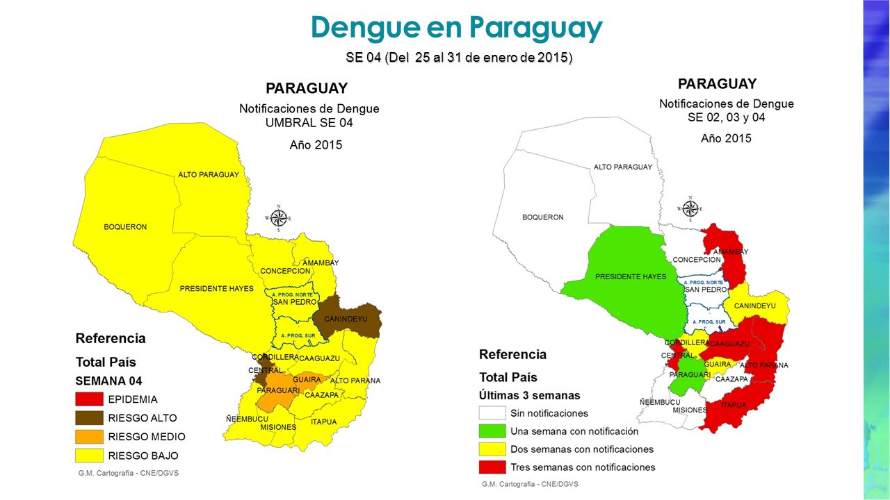 Dengue en Paraguay SE 04 (Del 25 al 31 de enero de 2015)