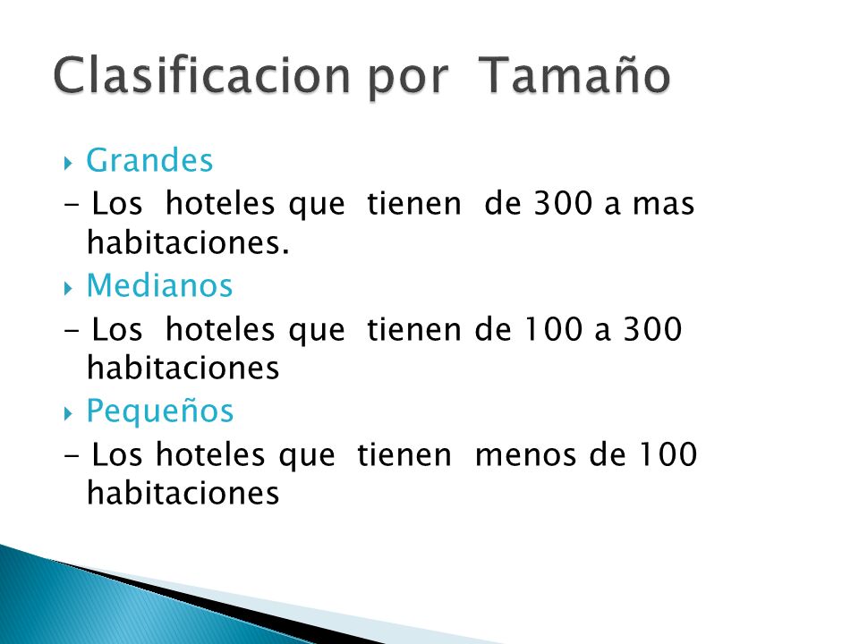 Clasificacion por Tamaño