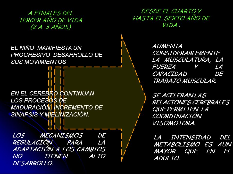 DESDE EL CUARTO Y HASTA EL SEXTO AÑO DE VIDA .