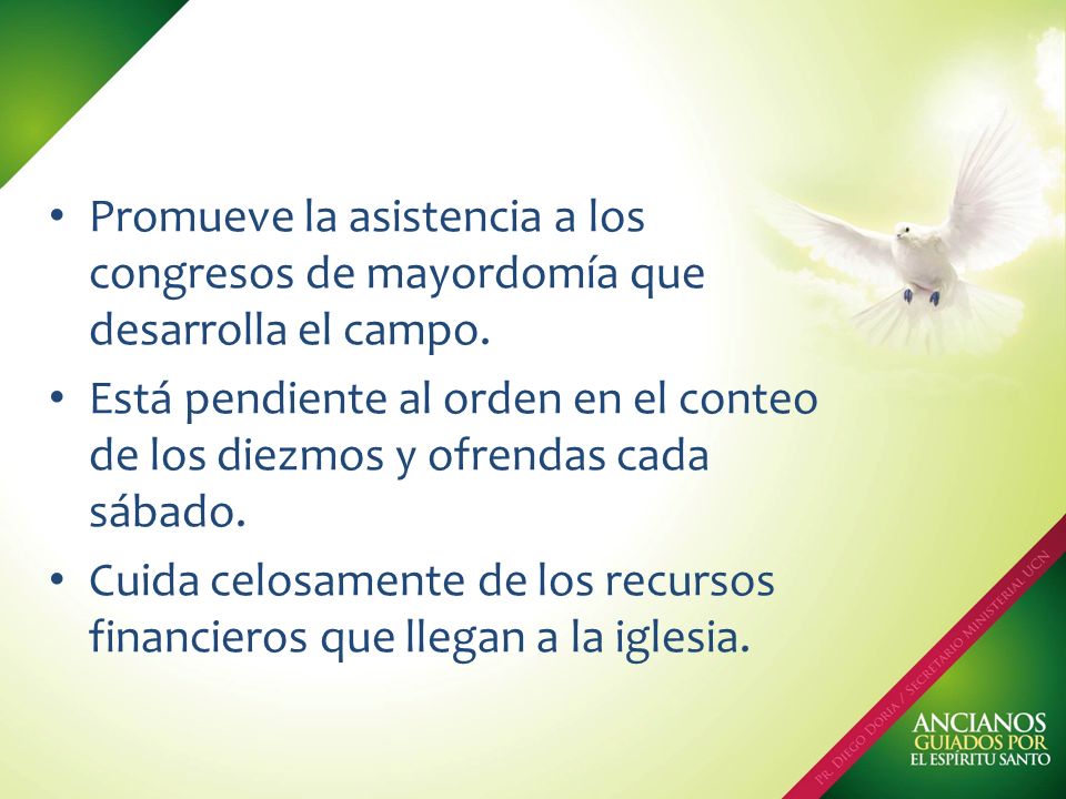 Promueve la asistencia a los congresos de mayordomía que desarrolla el campo.