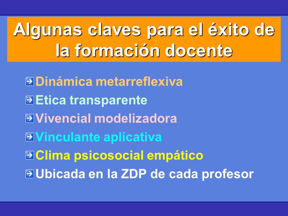 Algunas claves para el éxito de la formación docente