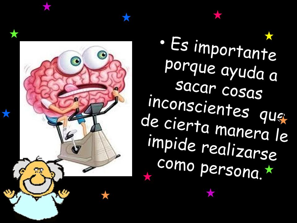 Es importante porque ayuda a sacar cosas inconscientes que de cierta manera le impide realizarse como persona.