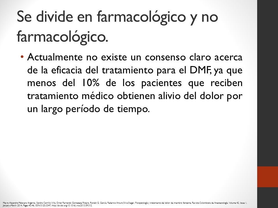 Se divide en farmacológico y no farmacológico.