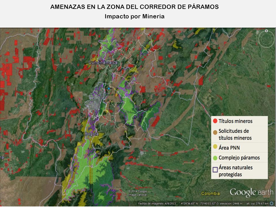 AMENAZAS EN LA ZONA DEL CORREDOR DE PÁRAMOS