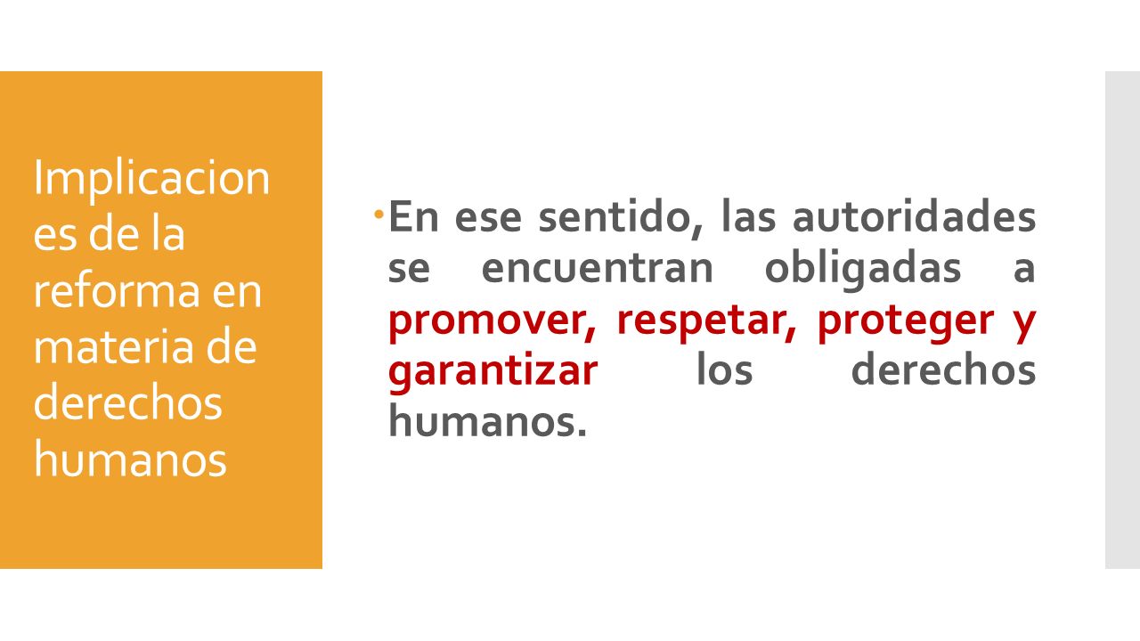 Implicaciones de la reforma en materia de derechos humanos