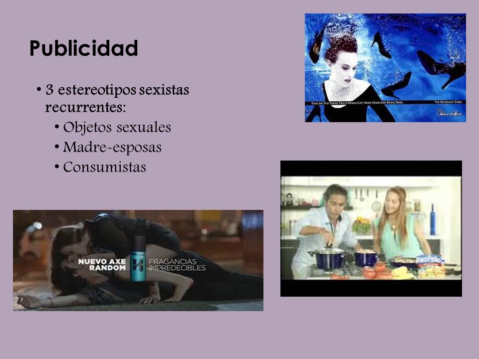 Publicidad 3 estereotipos sexistas recurrentes: Objetos sexuales