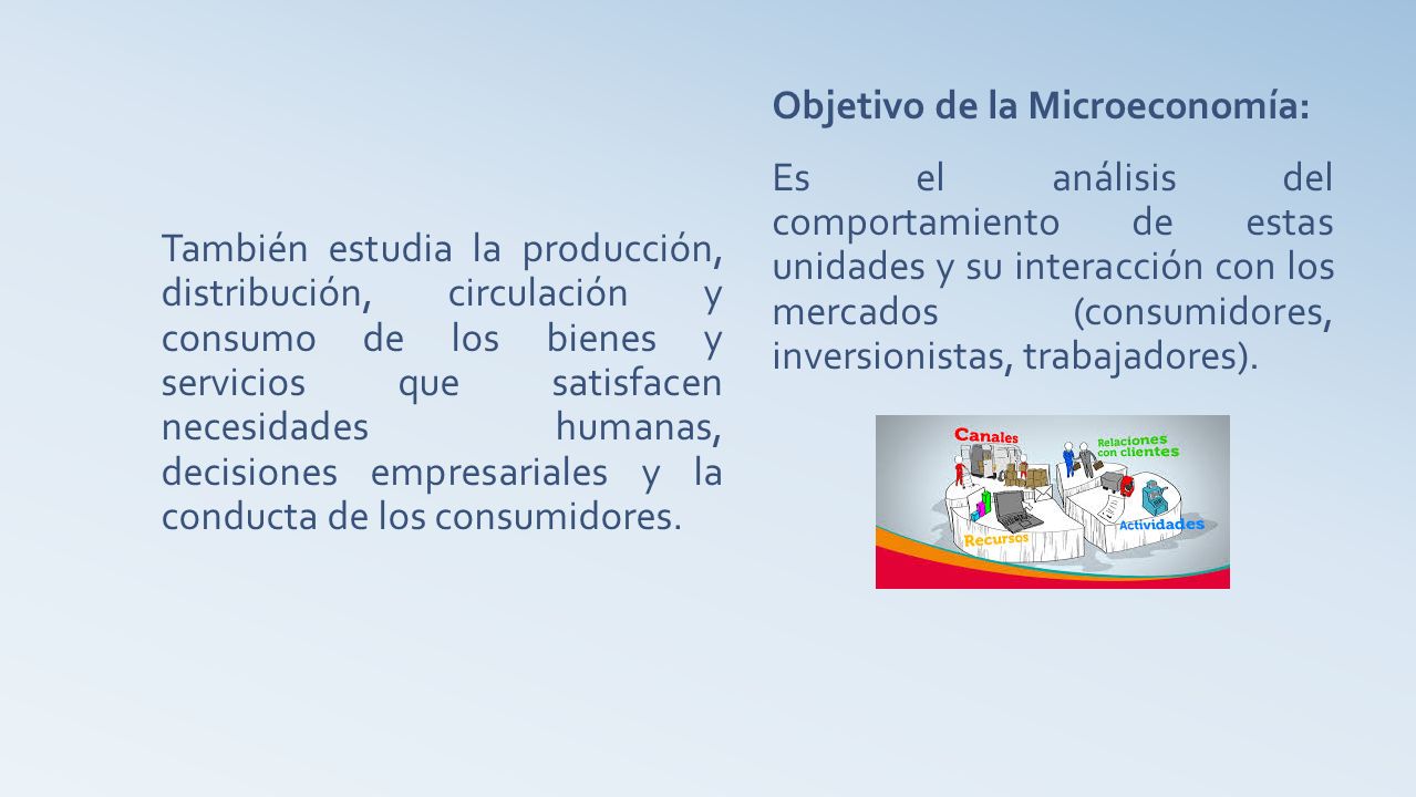 También estudia la producción, distribución, circulación y consumo de los bienes y servicios que satisfacen necesidades humanas, decisiones empresariales y la conducta de los consumidores.