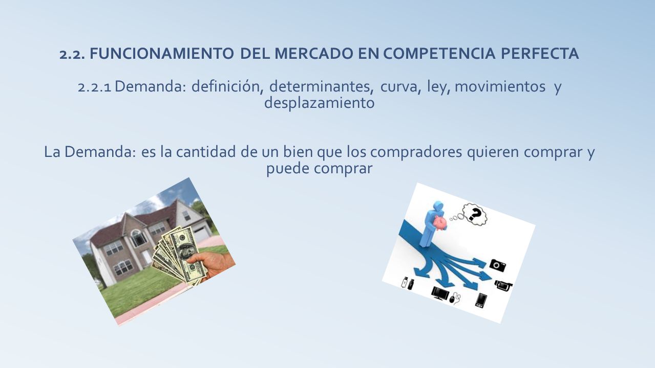 2. 2. FUNCIONAMIENTO DEL MERCADO EN COMPETENCIA PERFECTA 2. 2