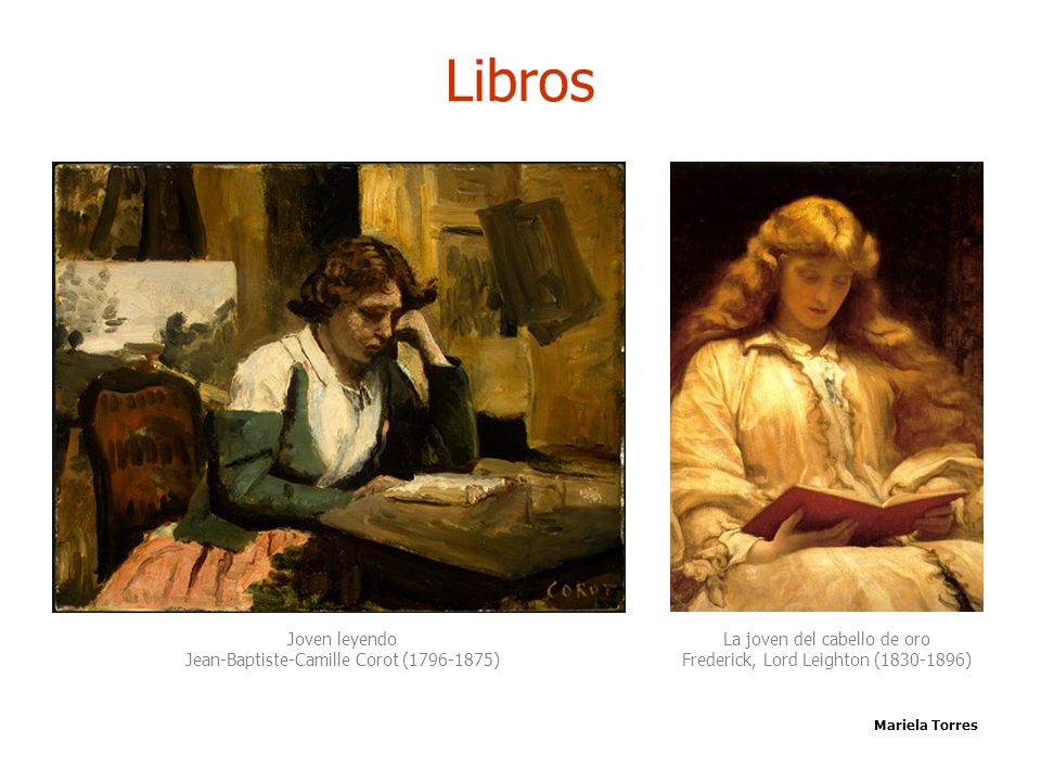 Libros Joven leyendo Jean-Baptiste-Camille Corot ( )