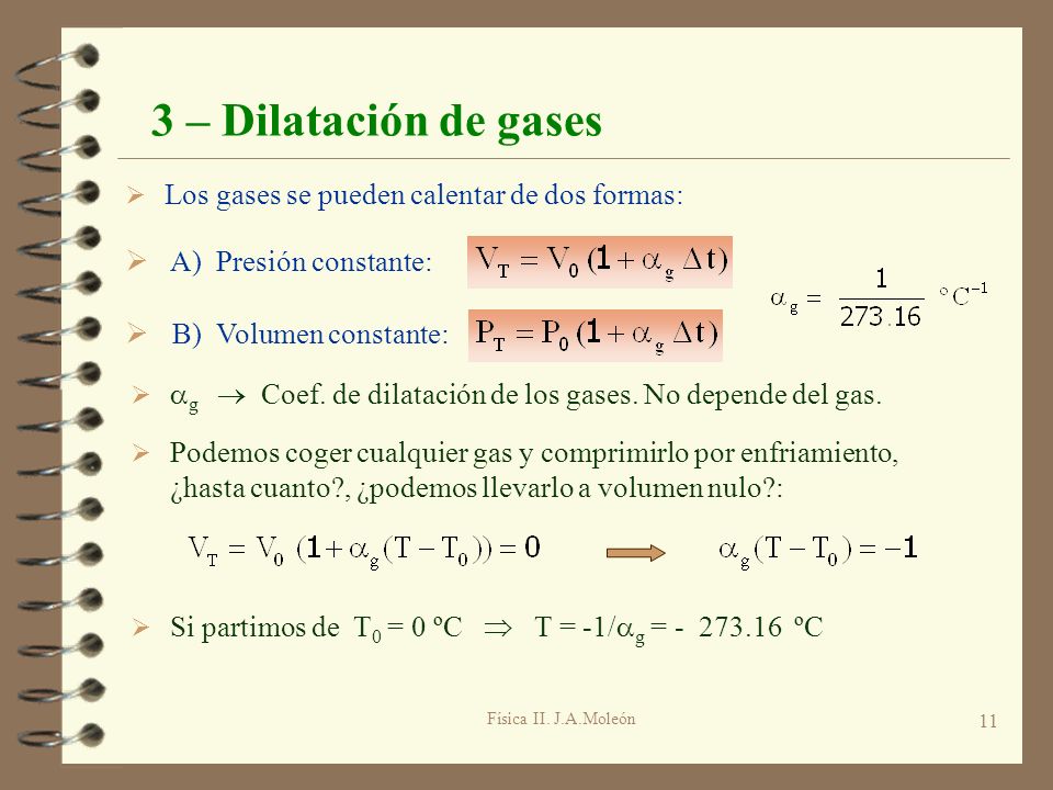 3 – Dilatación de gases Los gases se pueden calentar de dos formas: