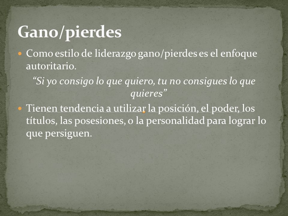 Si yo consigo lo que quiero, tu no consigues lo que quieres