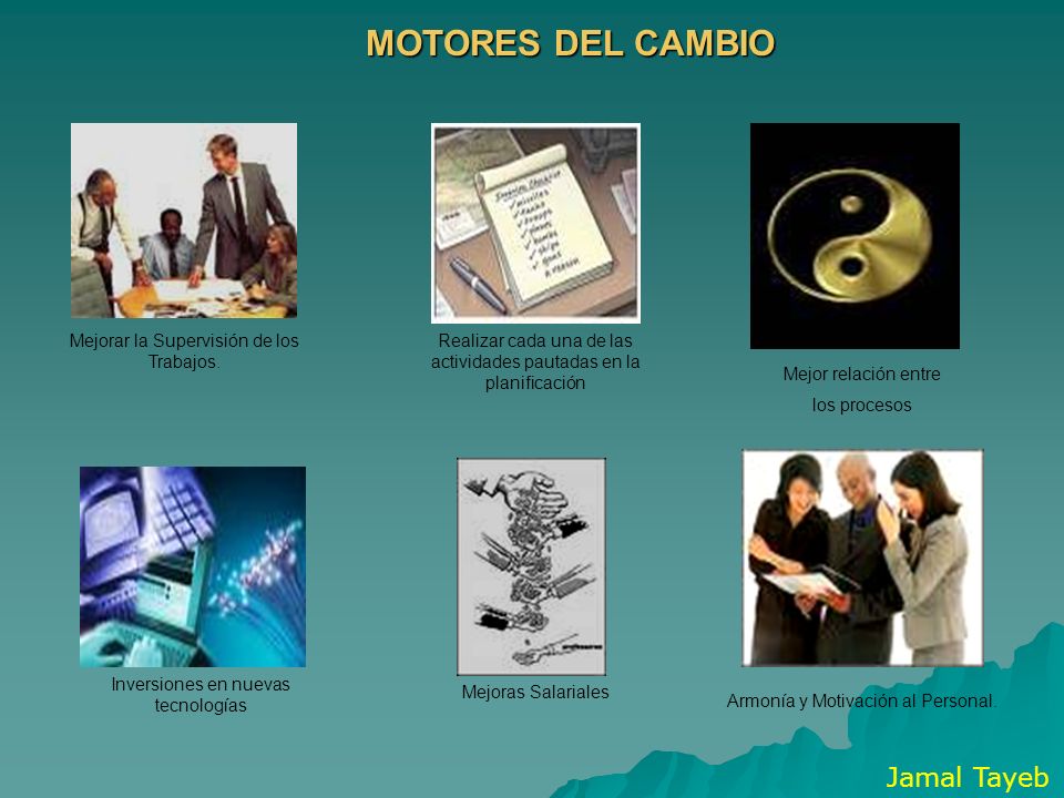 MOTORES DEL CAMBIO Jamal Tayeb Mejorar la Supervisión de los Trabajos.
