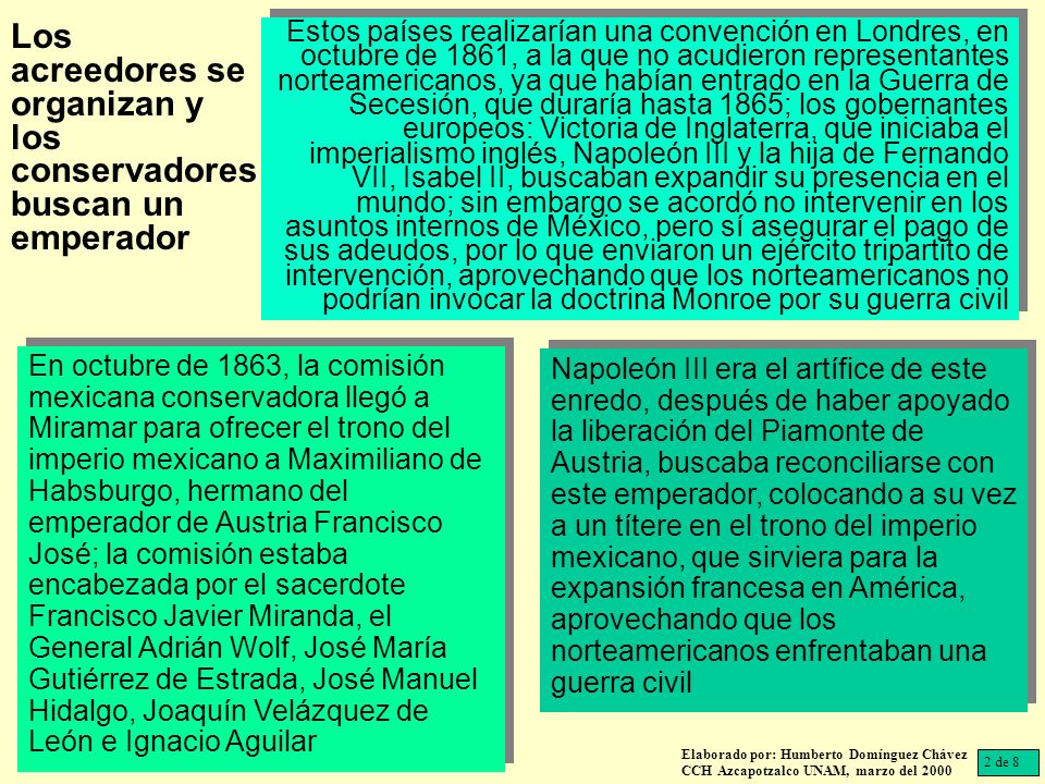 Los acreedores se organizan y los conservadores buscan un emperador