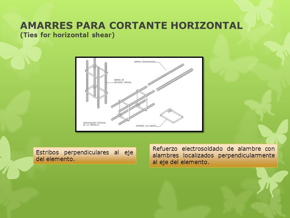 AMARRES PARA CORTANTE HORIZONTAL (Ties for horizontal shear)