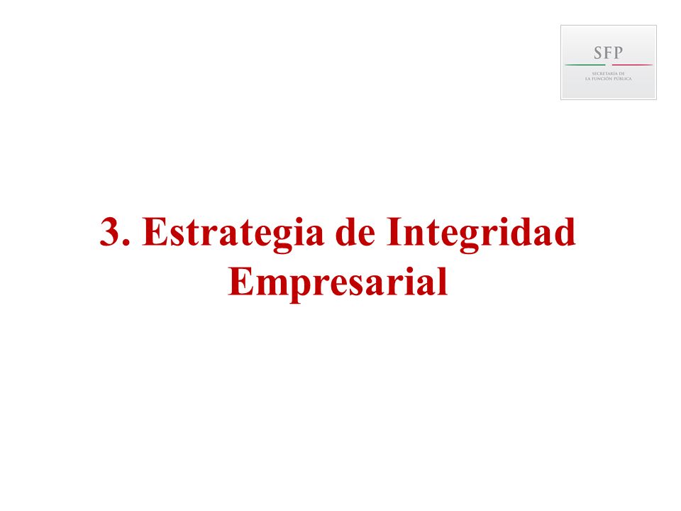3. Estrategia de Integridad Empresarial
