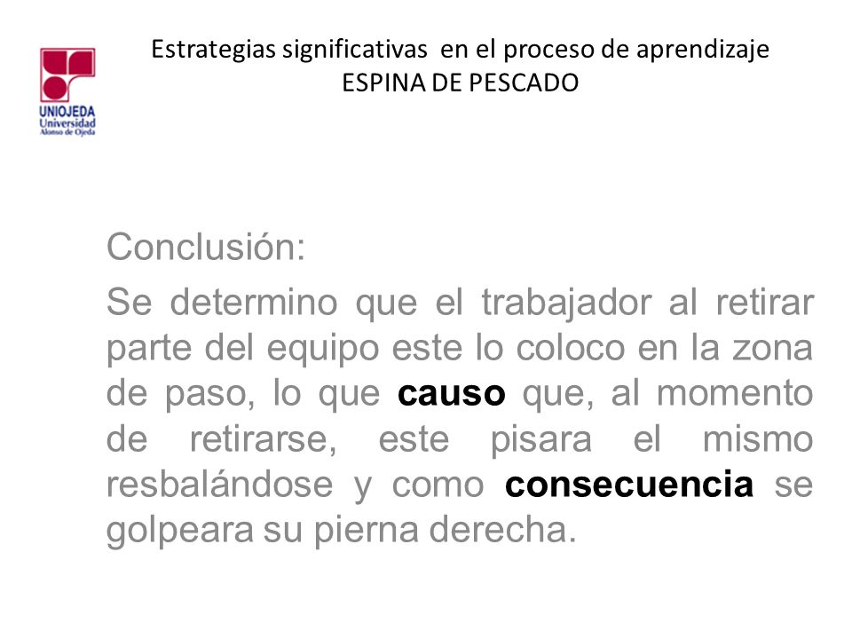 Estrategias significativas en el proceso de aprendizaje ESPINA DE PESCADO