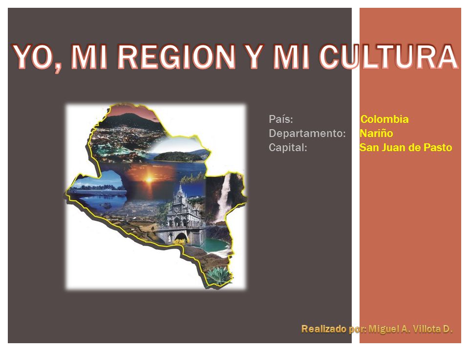 YO, MI REGION Y MI CULTURA Realizado por: Miguel A. Villota D.