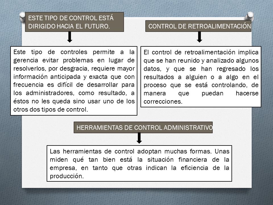 ESTE TIPO DE CONTROL ESTÁ DIRIGIDO HACIA EL FUTURO.