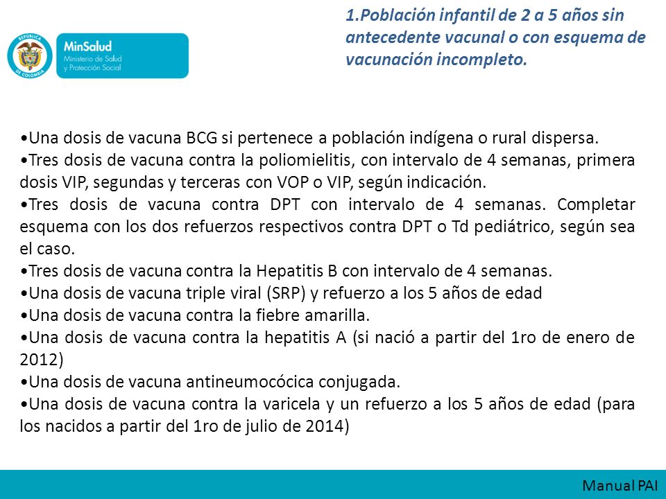 Tres dosis de vacuna contra la Hepatitis B con intervalo de 4 semanas.