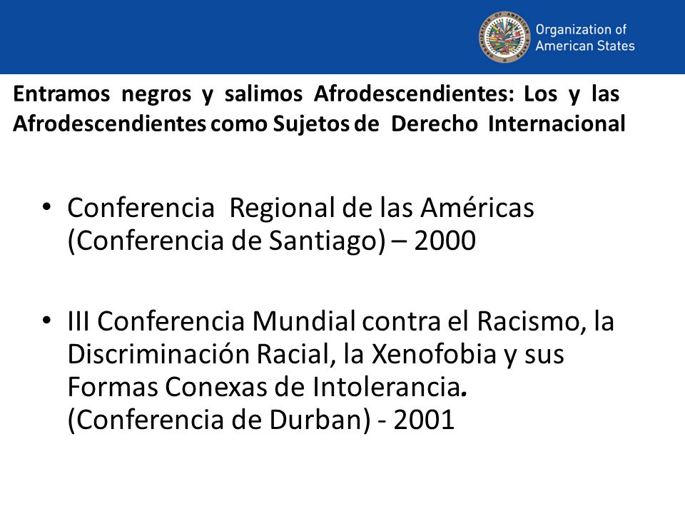 Conferencia Regional de las Américas (Conferencia de Santiago) – 2000