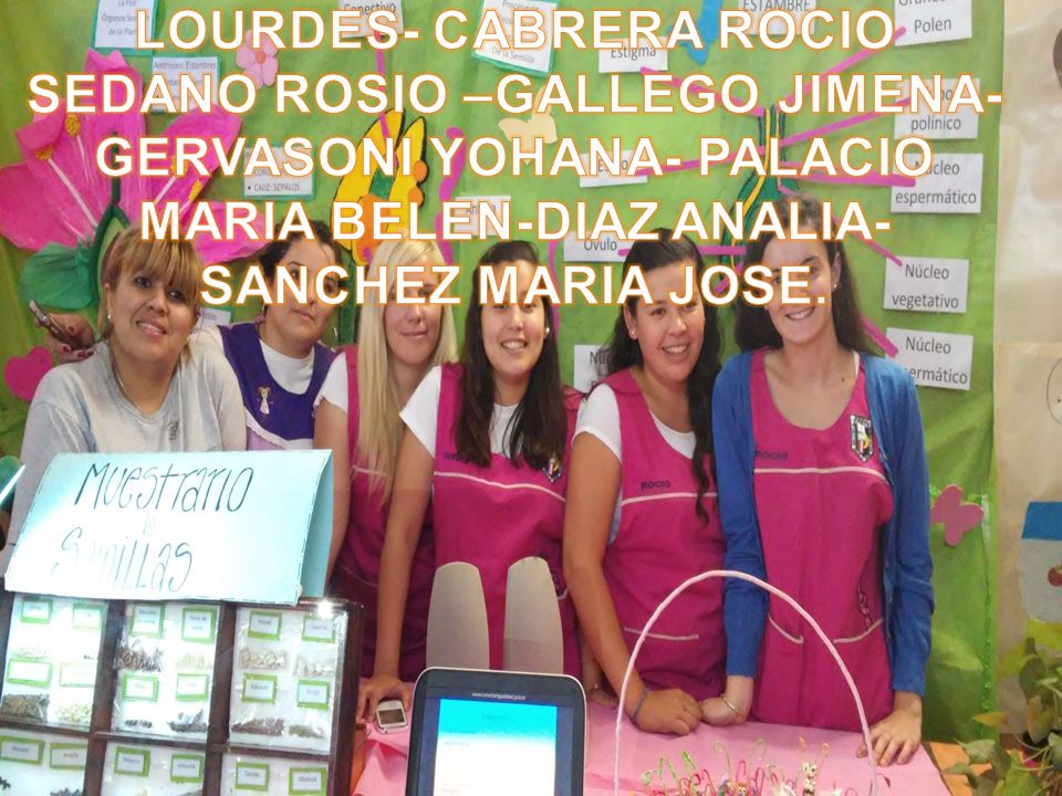 AQUINES NATALIA – CABRERA LOURDES- CABRERA ROCIO SEDANO ROSIO –GALLEGO JIMENA- GERVASONI YOHANA- PALACIO MARIA BELEN-DIAZ ANALIA- SANCHEZ MARIA JOSE.
