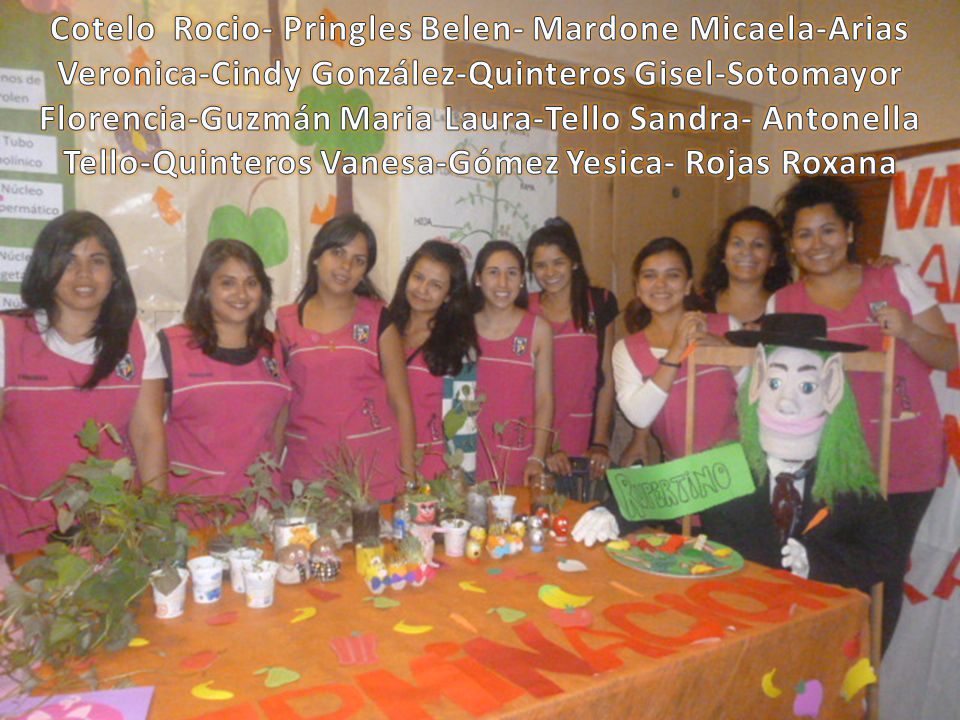 Cotelo Rocio- Pringles Belen- Mardone Micaela-Arias Veronica-Cindy González-Quinteros Gisel-Sotomayor Florencia-Guzmán Maria Laura-Tello Sandra- Antonella Tello-Quinteros Vanesa-Gómez Yesica- Rojas Roxana