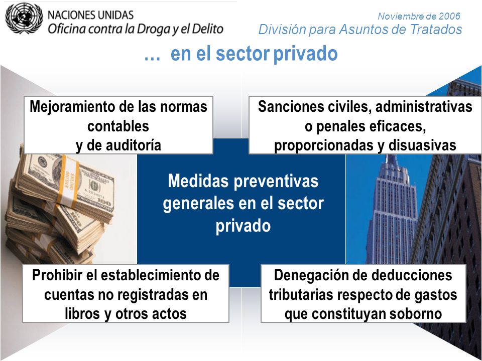 … en el sector privado Mejoramiento de las normas contables y de auditoría.