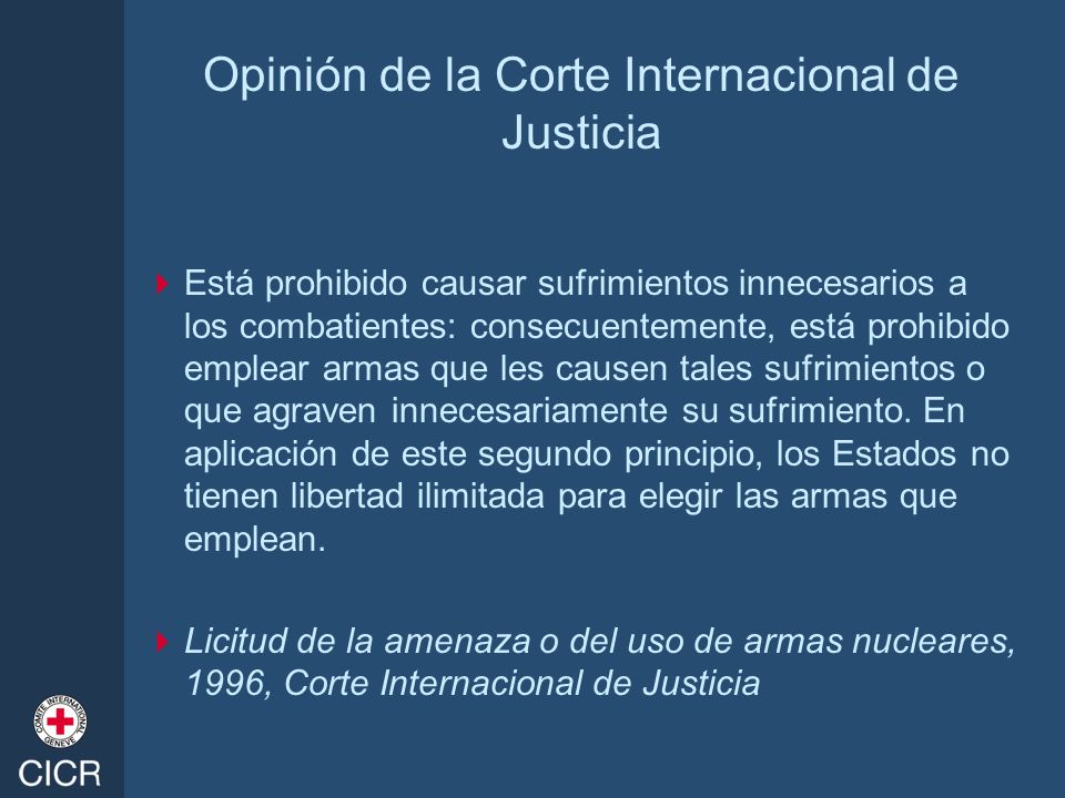 Opinión de la Corte Internacional de Justicia