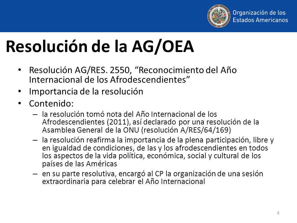 Resolución de la AG/OEA
