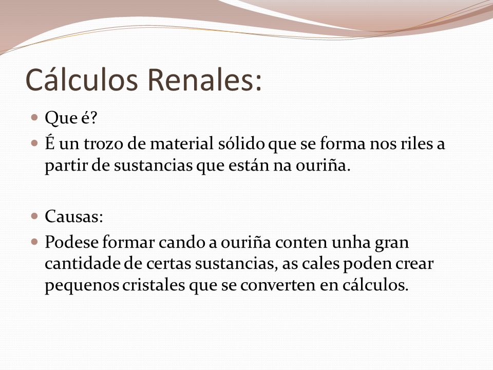 Cálculos Renales: Que é