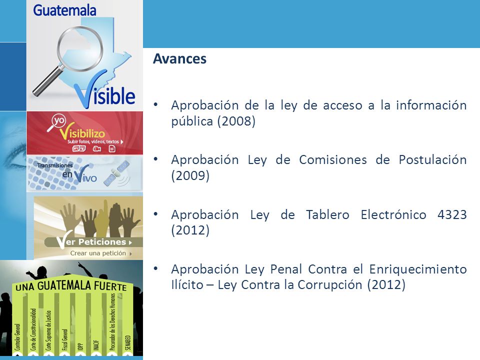 Avances Aprobación de la ley de acceso a la información pública (2008)