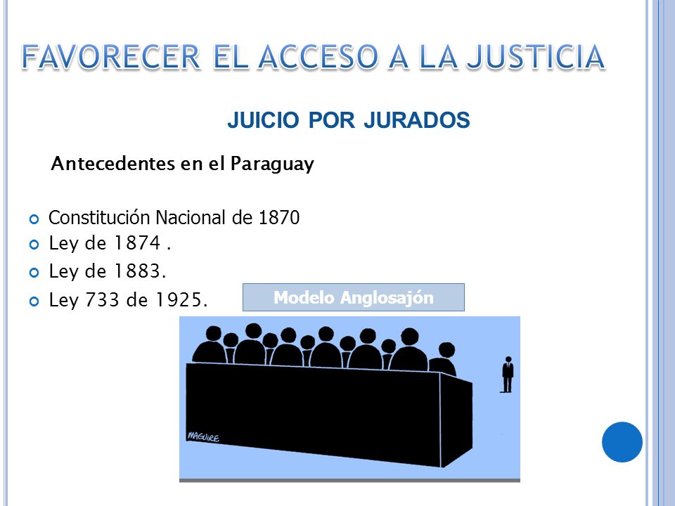 FAVORECER EL ACCESO A LA JUSTICIA Antecedentes en el Paraguay